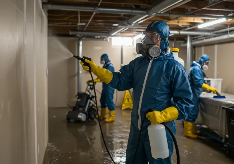 Basement Sanitization and Antimicrobial Treatment process in Ryland Heights, KY