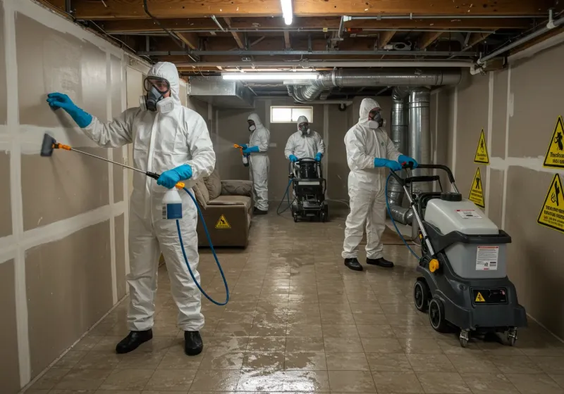 Basement Moisture Removal and Structural Drying process in Ryland Heights, KY